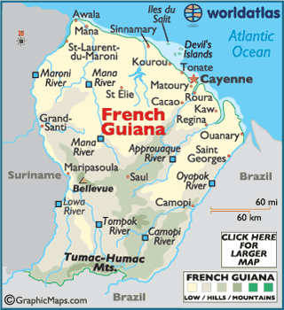 Guyane Fransaise carte